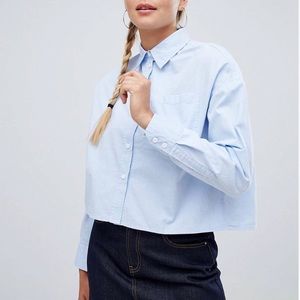 ASOS Monki shirt with oversized pocket XXS